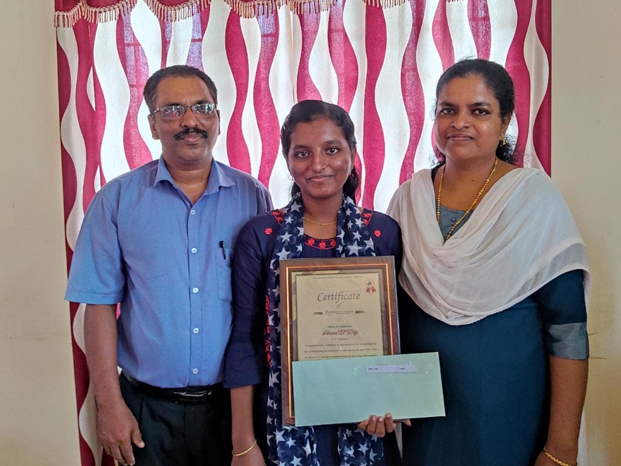 Award for missionary kids who scored above 90 girl